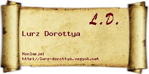 Lurz Dorottya névjegykártya